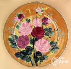 Декоративная тарелка "Розы"